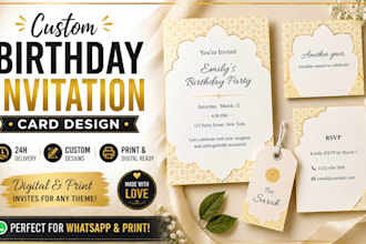 design unique birthday invitation card for kids and adults