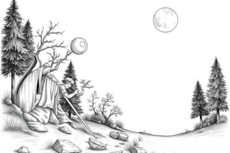 draw ink and pencil illustration for you