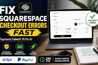 fix squarespace checkout, payment, and stripe errors fast, squarespace website