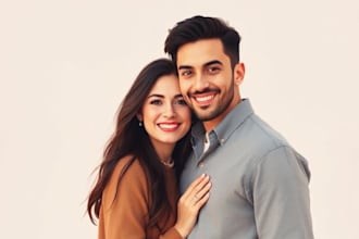 paint gorgeous couple portrait