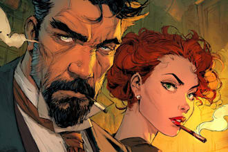 comic book illustration with comic book illustrator