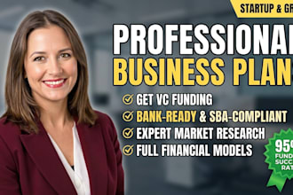 craft pitch ready business plan for startups and vc funding