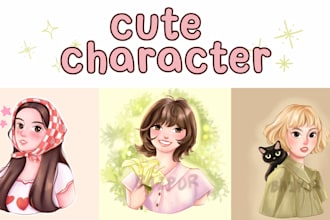 draw you in a cute character style