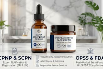 register your cosmetic,supplement in eu and uk, cpnp,scpn,opss portal and review