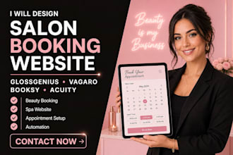 design glossgenius beauty salon spa skincare booksy vagaro acuity booking websit