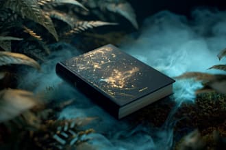 design a sci fi fantasy book cover design that sells