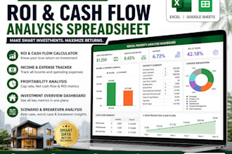 create a rental property ROI and cash flow analysis spreadsheet