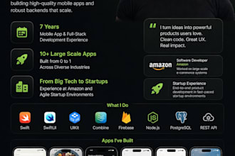 build clean and advanced ios mobile apps as 7 yoe big tech engineer