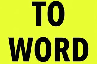 do accurate PDF to word or image to word typing in 24hours
