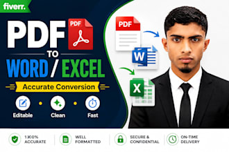 convert PDF to word or excel accurately