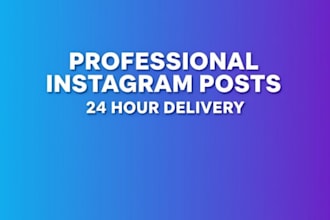 design 3 eye catching instagram posts in 24 hours
