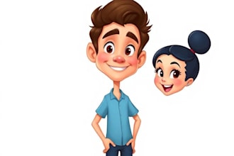 draw your portrait in disney cartoon style caricature