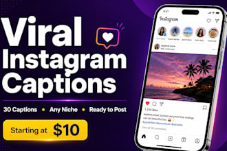 write 30 viral instagram captions for your brand