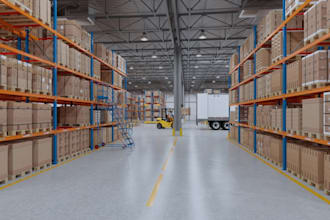 regenerate 3d warehouse,industrial facility,interior layout,logistic storage,cgi