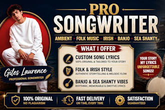 write ambient folk music, irish, banjo, and sea shanty song lyrics