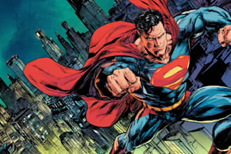 create an amazing superhero or fantasy comic illustration
