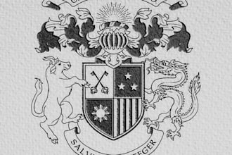 do vector tracing, family crest, coat of arms
