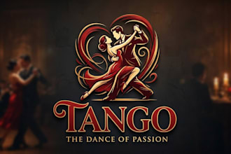 design a passionate and elegant tango logo for your brand