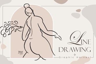 draw black and white line drawing within 12 hours