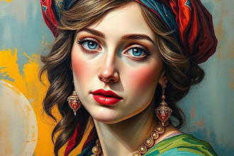 paint renaissance art oil painting portrait
