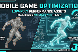 optimize and retopologize 3d assets for mobile games and handhelds