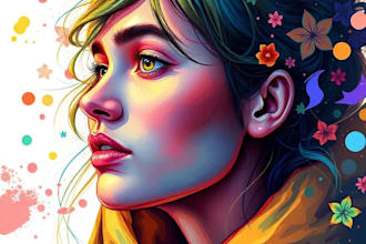 create realistic digital portrait and illustration