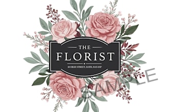 design a modern floral and flower logo