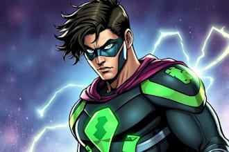 make a marvel dc superhero character for comics