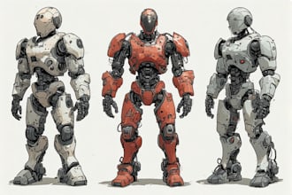 create a  robot and mech design
