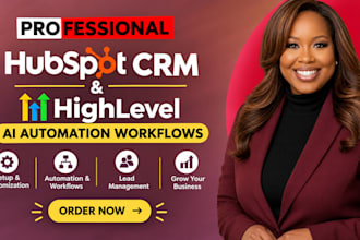 setup hubspot CRM gohighlevel ai automation workflows