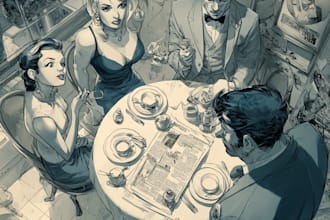 comic book illustration with comic book illustrator