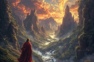 create an epic fantasy book cover