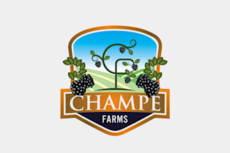 create agriculture theme logo for champe farms