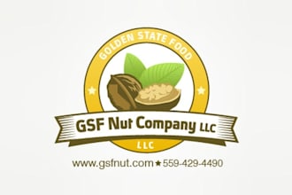 design monogram golden state food logo