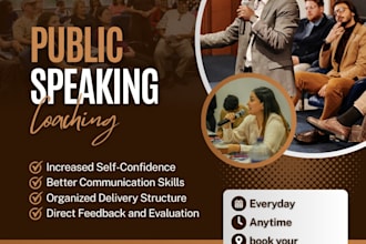coach you to speak confidently in presentations, interviews and public speaking