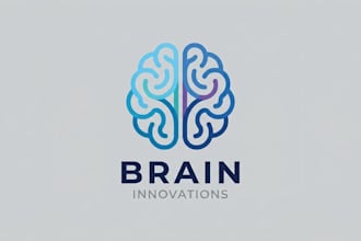 design a creative and modern brain logo for your brand