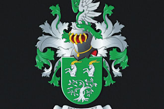 give unique arms and crest logo design using corel draw and adobe illustrator