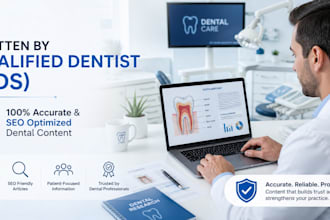 write SEO dental articles and blog posts for your clinic