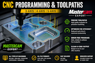 create cnc programs and toolpaths in mastercam for vmc machining