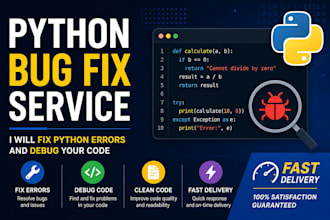 fix python errors and debug your code