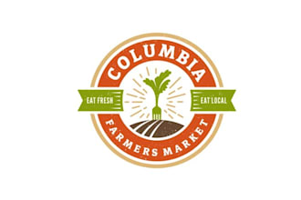 design agriculture fresh healthy food farmers market logo