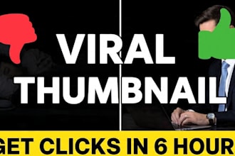design eye catching  youtube thumbnail in 24 hours