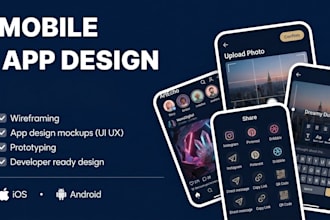 design modern app store screenshot for iosor android