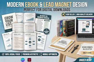 design a modern ebook, or lead magnet for digital downloads
