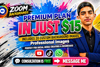 design custom virtual background for zoom and social media