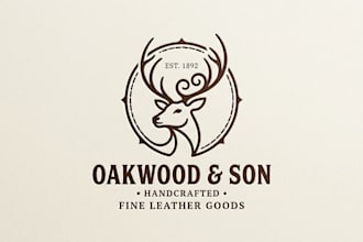 design a premium and stylish leather brand logo