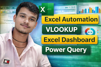 do excel formulas, vlookup, power query and automation