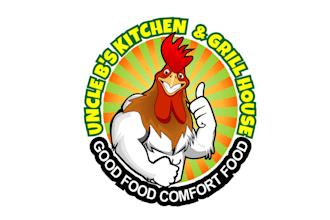 design amazing chicken grill house logo