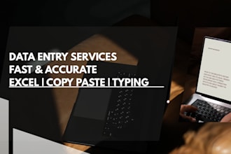 do accurate data entry, excel, copy paste and typing work