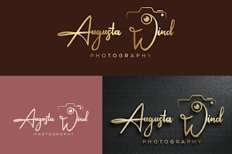 do professional, custom, signature, photography, and watermark logo